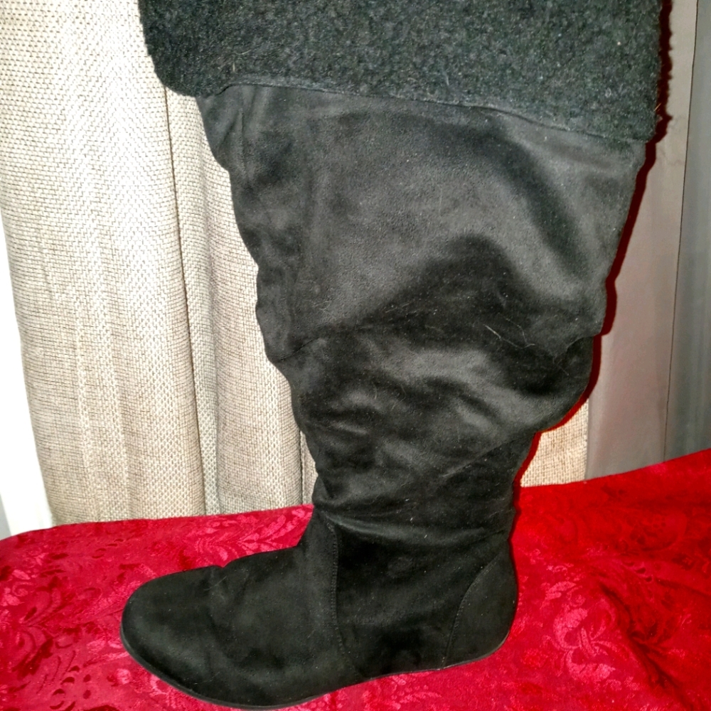 Torrid fleece knee boots